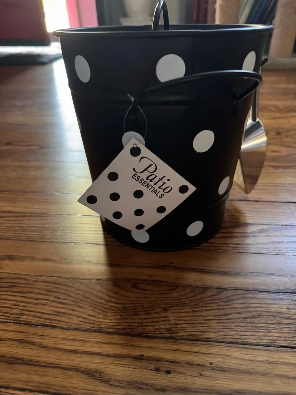 Polka Dot Ice Bucket with Silver Scoop - Home Dining